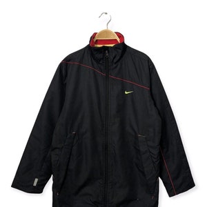 Vintage Nike Clima-Fit Embroidered Smalll Logo Zipper Ups Jacket Black Colour