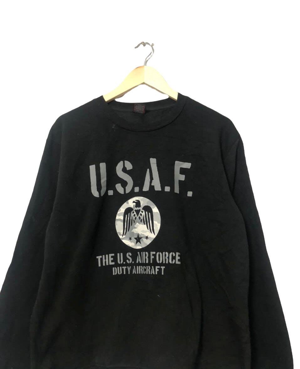 【DISCERNMENT】Vintage printing air force sweat shirt Vintage Freesual American the Us Air Force Big Logo