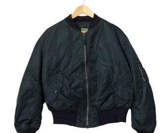 Vintage Alpha Industries MA-1 Zipper Ups Oversize Bomber Jacket 