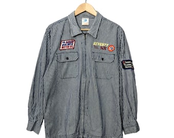 Vintage 76 Lubricants Spell Out Big Logo Zipper Ups Jacket