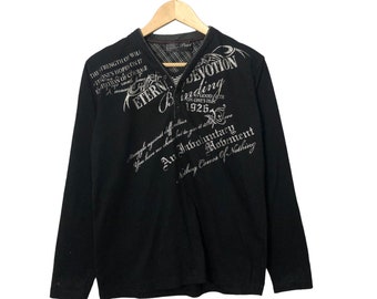 Vintage Pract Spell Out Big Logo Long Sleeve Tee Shirt