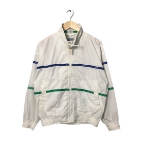 Vintage Yamaha Sports Embroidered Logo Zipper Ups Jacket Vintage Yamaha Sports Zipper Ups Jacket White Colour Made in Japan