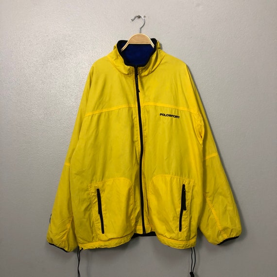 Vintage Polo Sport Ralph Lauren Reversible Blue yellow Zipper Ups Size XXL Jacket Etsy UK
