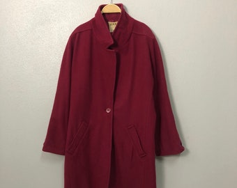 Vintage Jaeger Single Button Wool Long Coat Jacket