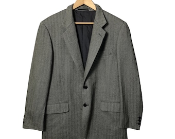 Vintage Yves Saint Laurent Pour Homme Blazer Coat Grey Colour Made