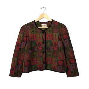 Vintage Romache Full Print Navajo Button Ups Jacket Vintage Romache Navajo Button Ups Jacket Multicolour