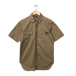 Vintage The North Face Button Ups Shirt Vintage The North Face Button Ups Shirt Brown Colour Size M Made in Japan