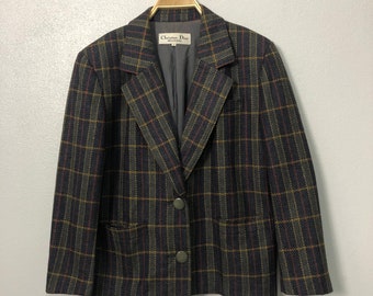 Vintage Christian Dior Monsieur Nice Design Blazer Coat Jacket Vintage Christian Dior Monsieur Multicolor Blazer Coat Jacket