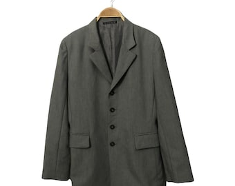 Marynarka Vintage INED By Yohji Yamamoto w kolorze szarym, wyprodukowana w Japonii