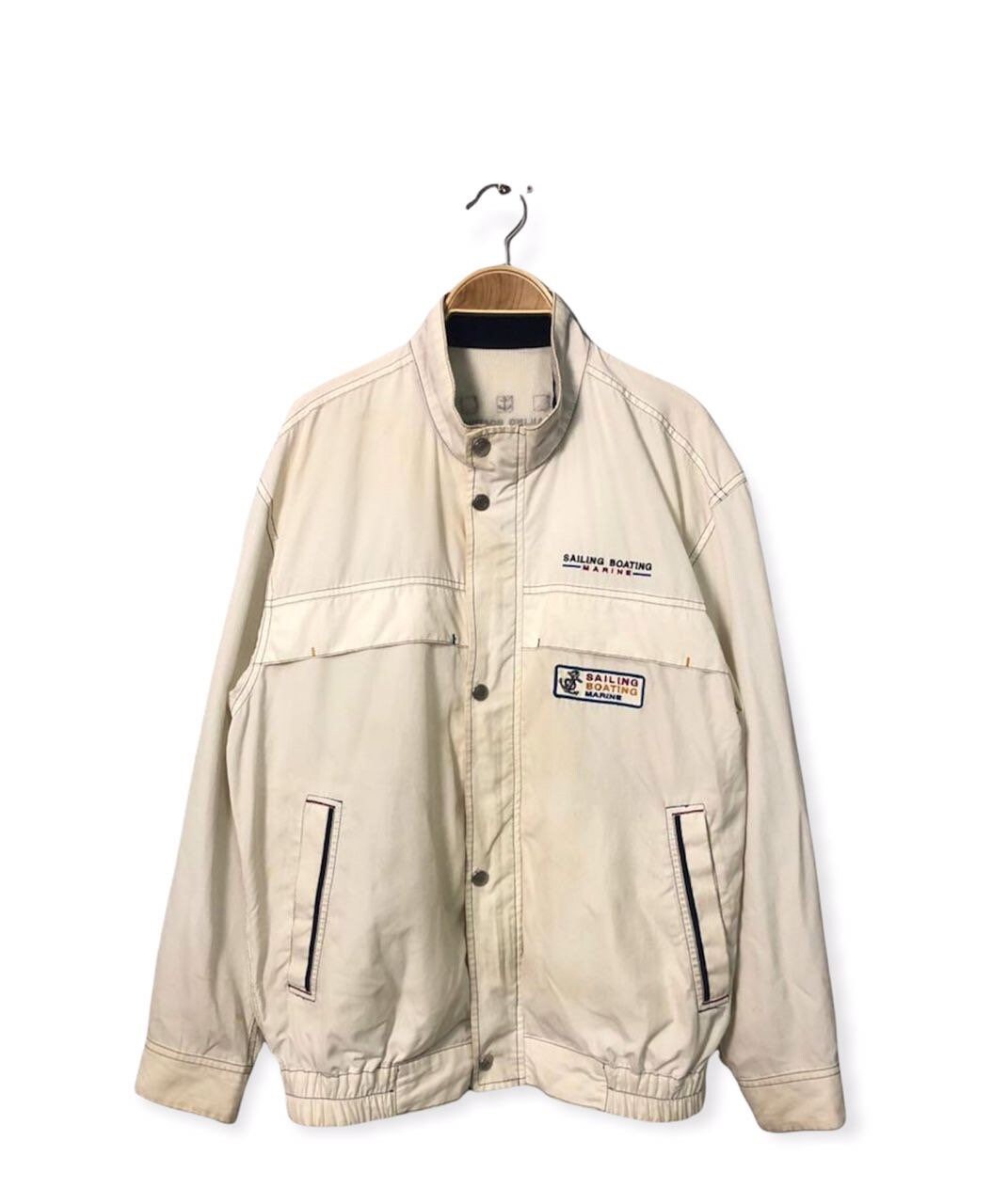 Vintage Sailing Boationg Marine Zipper Ups Jacket White Cream - Etsy