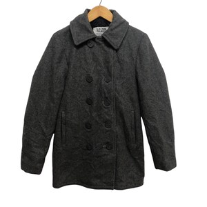 Vintage 90s Schott Nyc US 740N Pea Coat Jacket Grey Colour Size M Made in USA