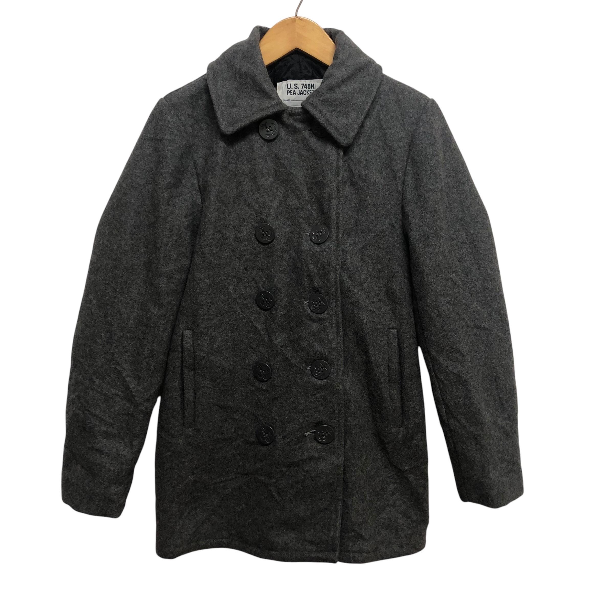 SCHOTT U.S. 740N PEA JACKETグレー Vintage 90s Schott Nyc US 740N Pea Coat Jacket Grey Colour