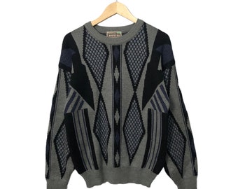 Vintage Dopperi Crewneck Full Print Nice Design Knitwear Sweater Jumper