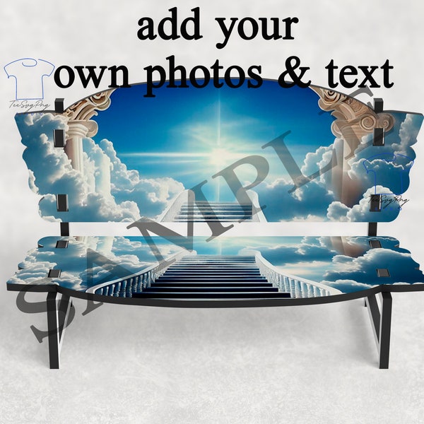 Digital Design (PNG) for Sublimation Bench | Memorial Bench Template for Sublimation | Bench Template | PNG Template