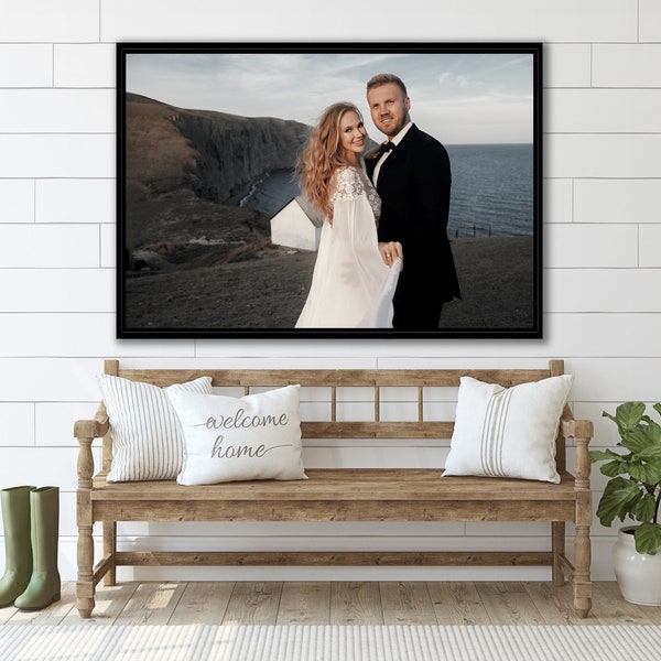 Custom Framed Canvas Print, Canvas From your Photo, Wedding Gift, Personalized Photo Wall Art, Custom Picture Wall Decor, Family Photography