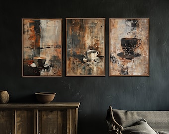 Coffee Sign, Neutral Coffee Shop Wall Art, Coffee Bar Wall Decor, Kitchen Canvas Art, Modern Farmhouse Decor, Coffee Cafe Canvas Print Gifts