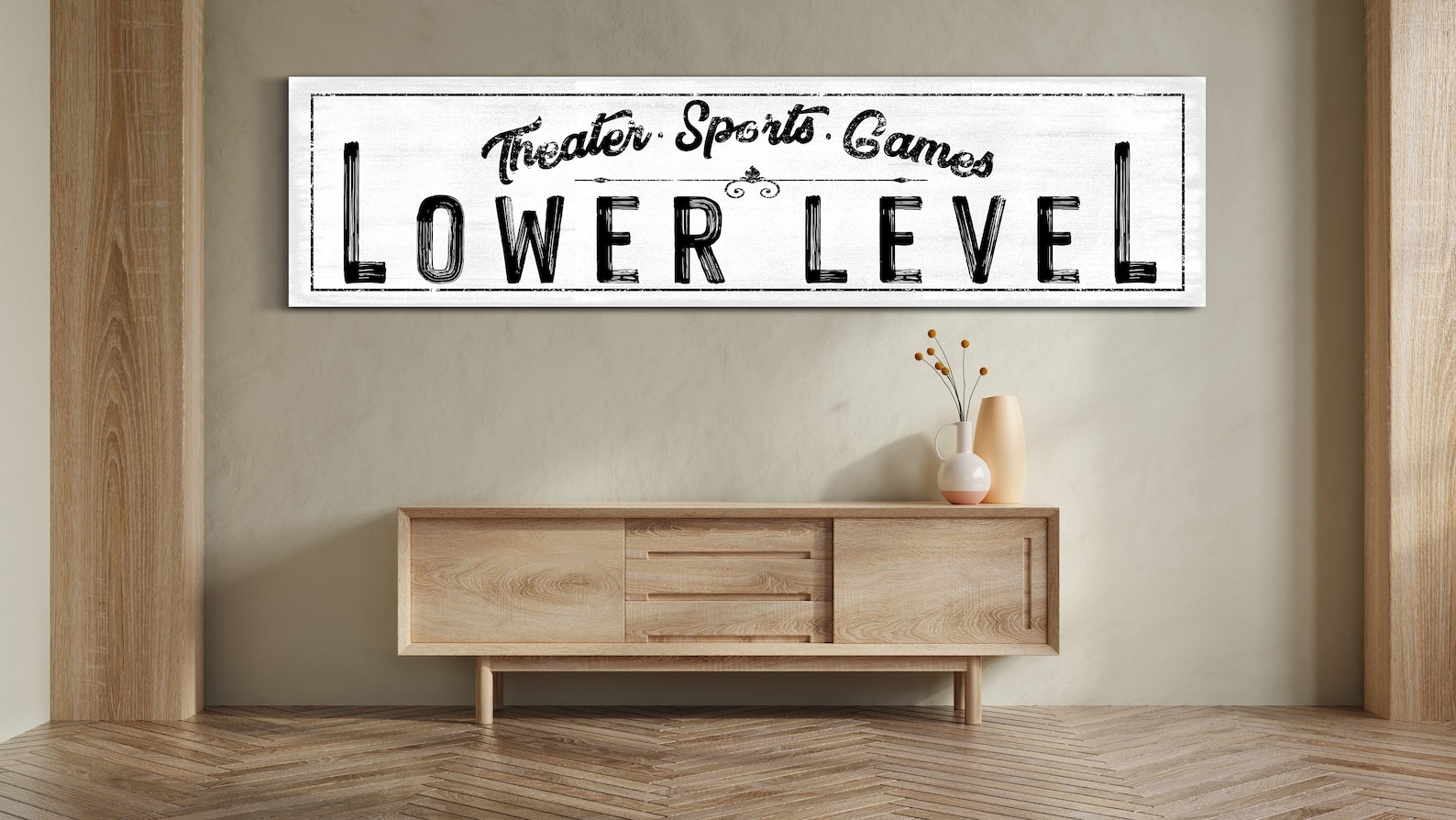 Lower Level Sign, Basement Sign, Lounge Decor, Movie Room Decor, Man ...