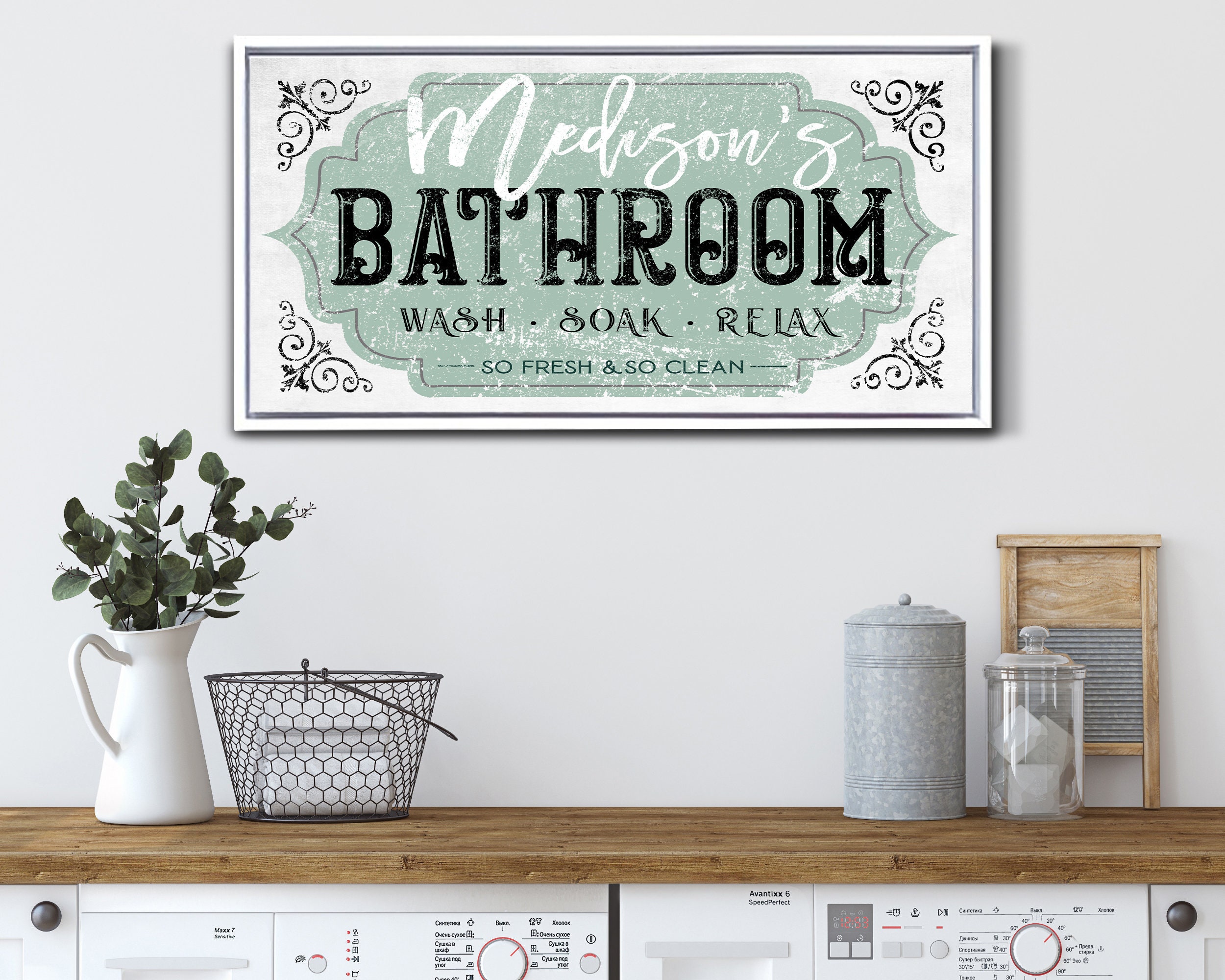Personalized Bathroom Sign Bathroom Decor Bathroom Shelf - Etsy