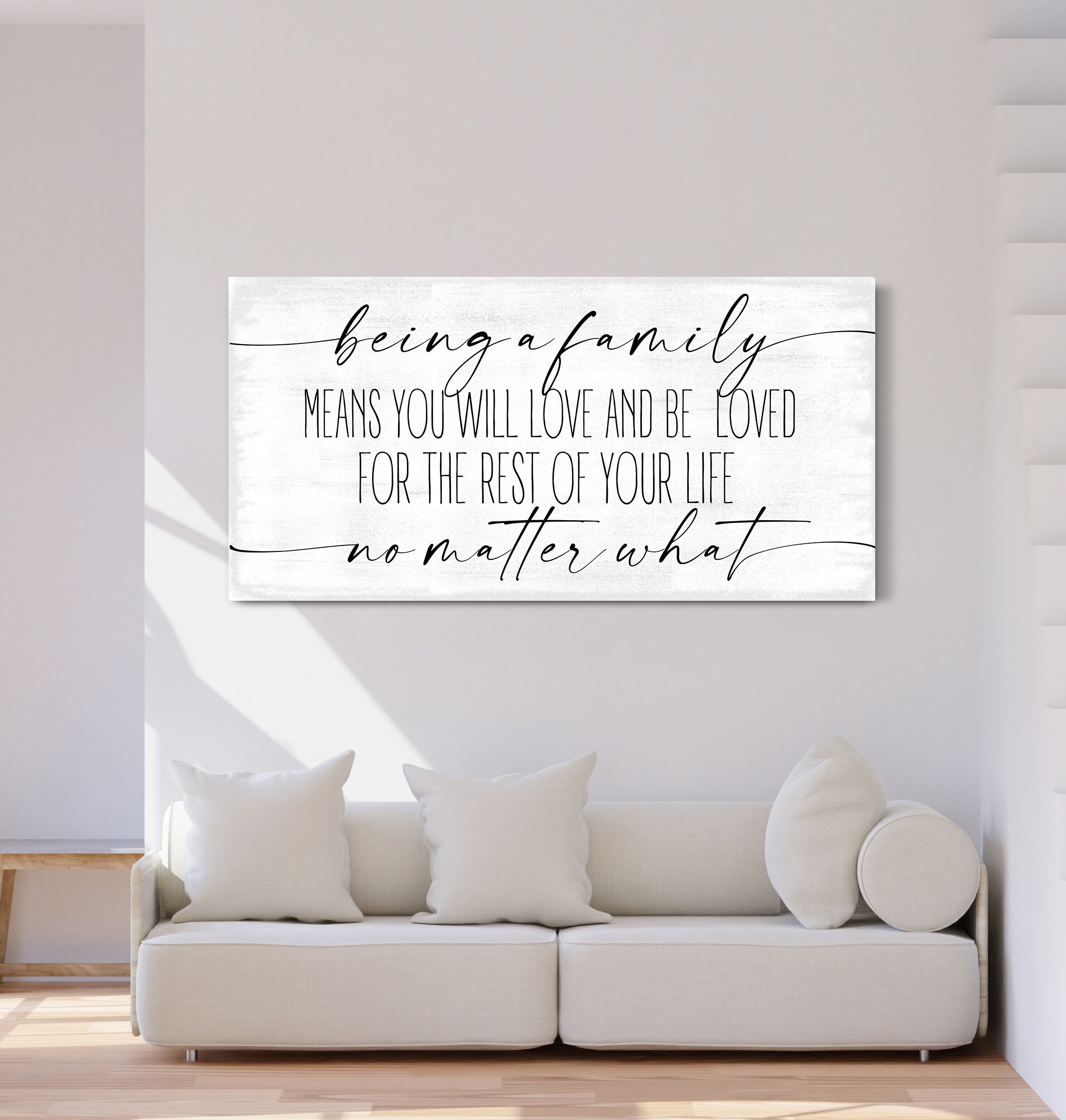 Being A Family Means You Will Loved and Be Loved for the Rest - Etsy