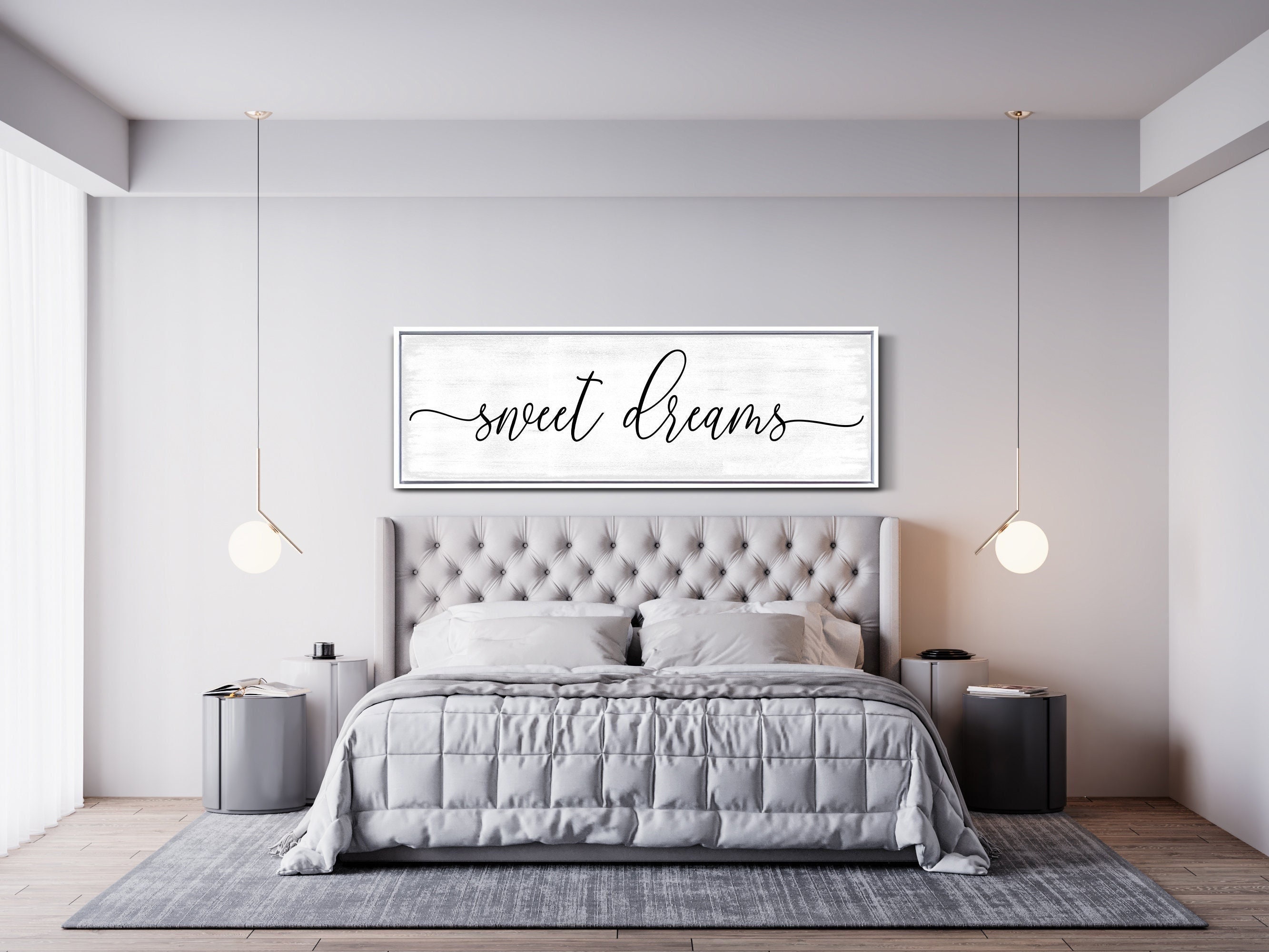 Sweet Dreams Sign, Sweet Dreams Decor, Master Bedroom Decor, Bedroom Wall Art, Couple Wedding Gift, Farmhouse Wall Art, Rustic Canvas Print