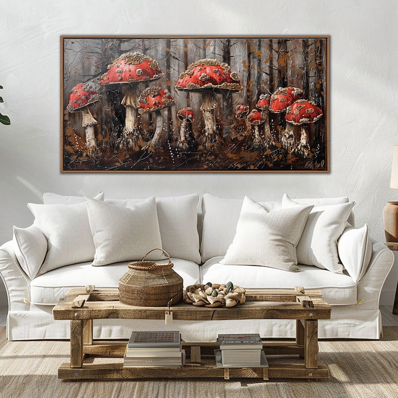 Best HD Pictures about  Vintage Mushroom Wall Decor  with No AI Images