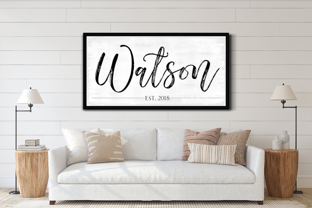 Personalized Family Name Sign, Last Name Sign, Vintage Name Sign, Home ...