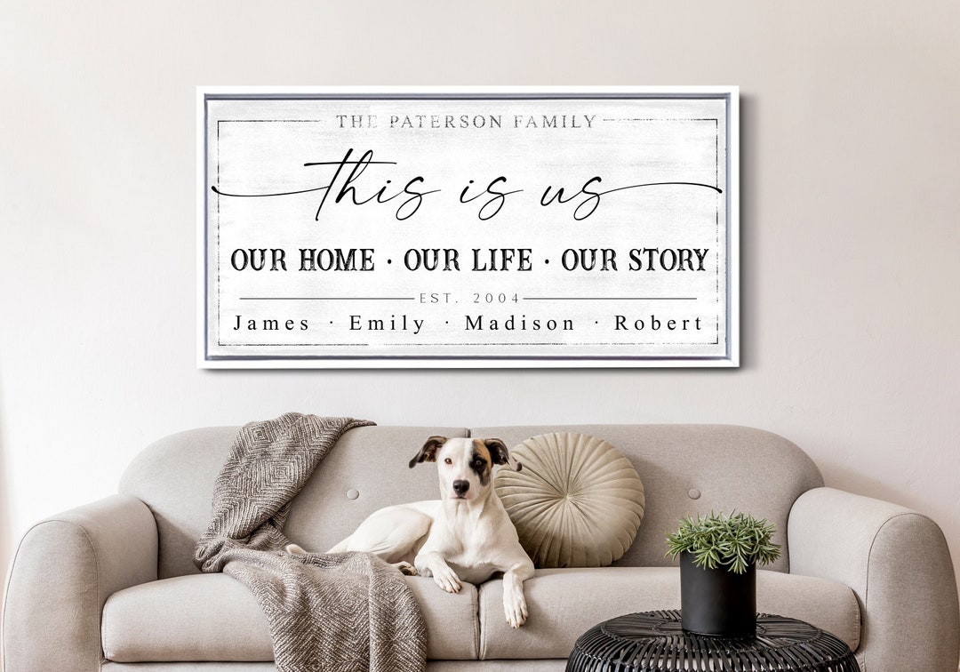 Personalized Home Sign, Family Name Sign, This is Us Sign, Our Home Our ...