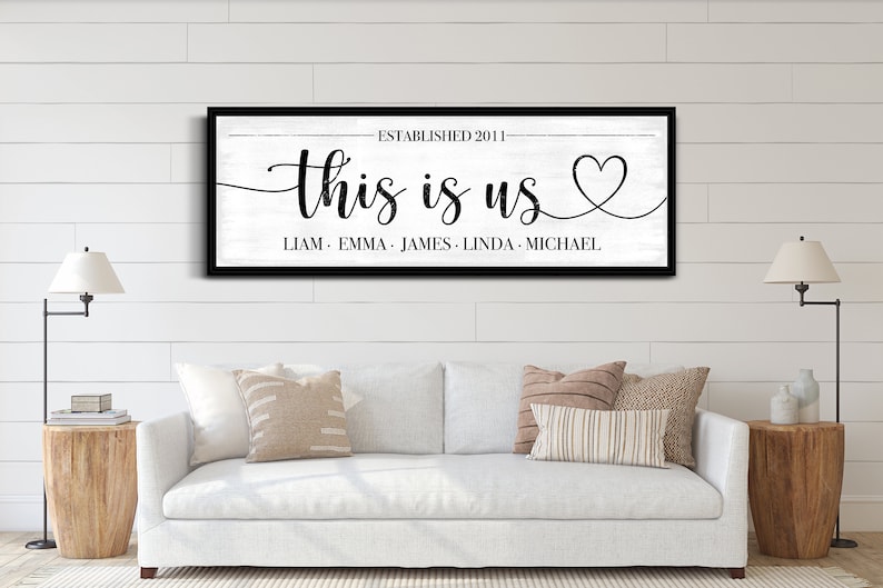Custom This is Us Sign, Family Member Name Sign, Family Room Sign, Our ...