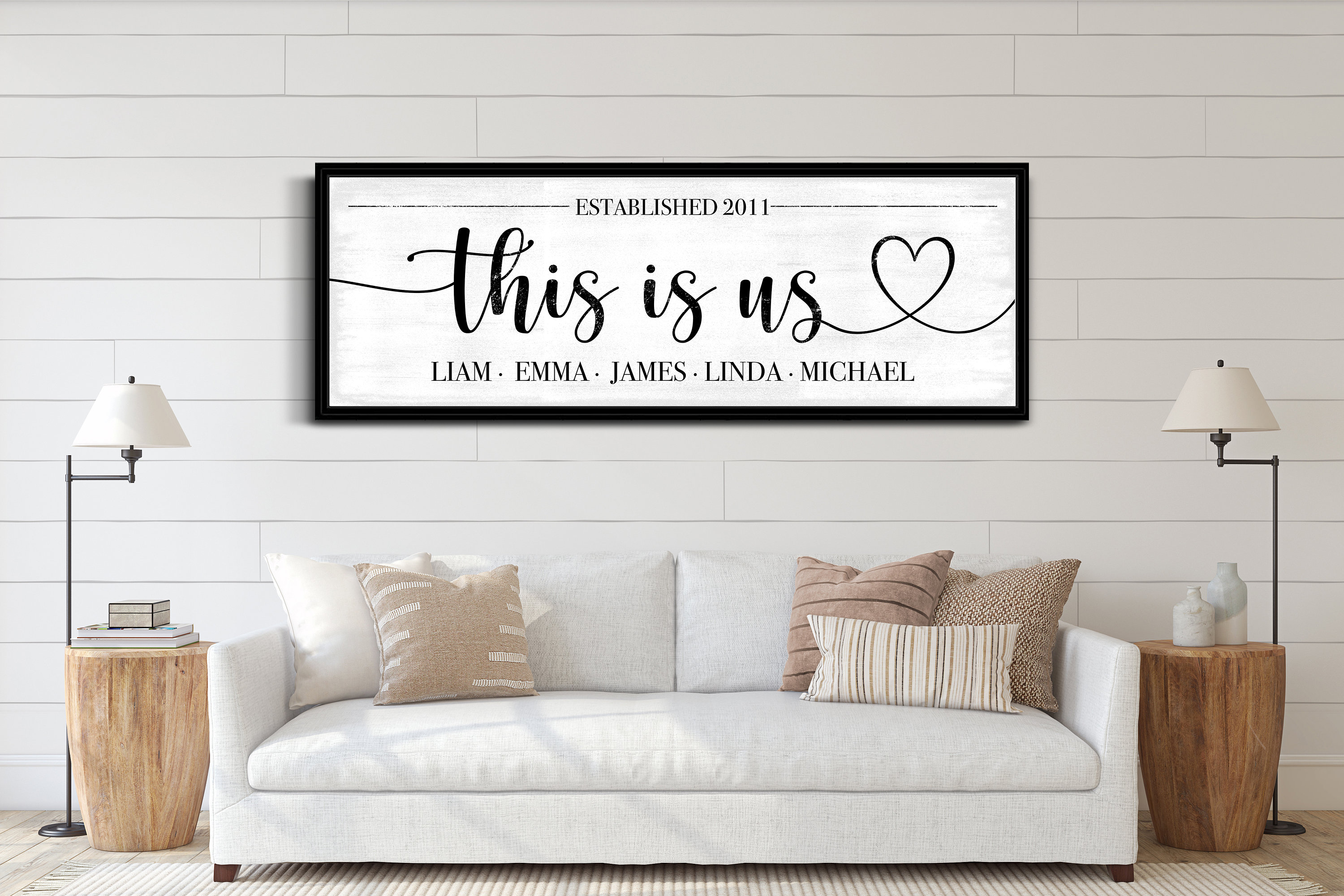 Custom This is Us Sign, Family Member Name Sign, Family Room Sign, Our ...