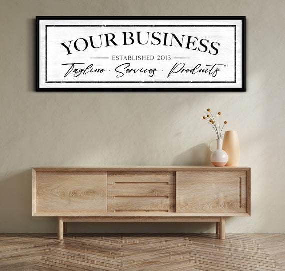 Customized Your Business Sign Custom Company Name Sign Etsy