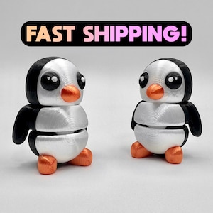 Flexi Penguin Baby - 3D Printed Fun & Flexible Articulated Fidget Toy From TikTok! 3D Model by Zou3D! (Ready to ship!)