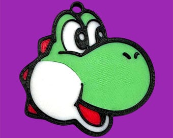 Yoshi Keychain/Ornament ~ Yoshi from Super Mario Brothers ~ Perfect to put on keys, backpacks, purses, jackets, and Christmas trees!