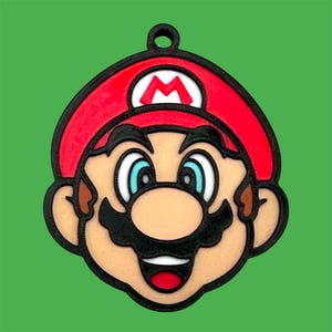 Mario Keychain/Ornament ~ Mario from Super Mario Brothers ~ Perfect to put on keys, backpacks, purses, jackets, and Christmas trees!