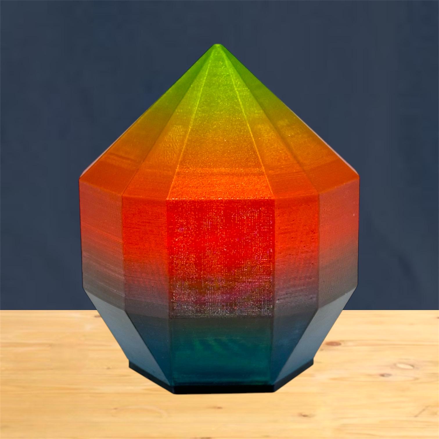 Rainbow Flickering Light Dome ~ Ambient Lighting with Calming Flicker to Emulate Fire ~ Warm White LED Candle and Battery Included!