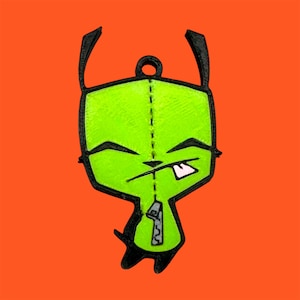 Gir Keychain/Ornament ~ Gir from Invader Zim ~ Perfect to put on keys, backpacks, purses, jackets, and Christmas trees!