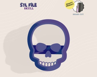 Skull polymer clay cutter, Polymer clay STL file, Earring Cutter, Digital STL Cutter, Trendy Polymer Clay Cutter, 3D Print STL File