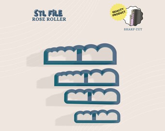 Rose Roller Polymer Clay Cutter STL File, Earring Making (Digital Download)