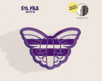 Moth Polymer Clay Cutter, Earring Design STL File