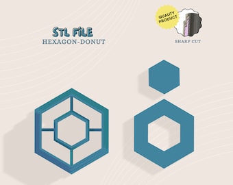 Hexagon Donut Polymer Clay Cutter STL File (Digital Download)