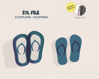 Flipflop Polymer Clay Cutter, Earring DIY STL File (3 Sizes)