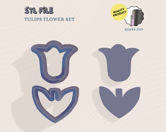 Tulip Polymer Clay Cutter Set (Digital STL File)