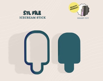 Ice Cream Stick Polymer Clay Cutter, 3D Print STL File (Digital Download)