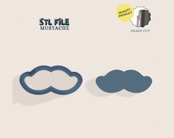 Mustache Polymer Clay Cutter, Jewelry Cutters STL File (Digital Download)