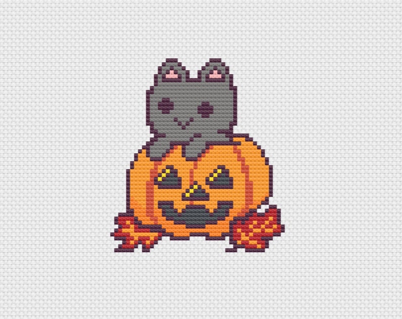 Halloween Cross Stitch Pattern INSTANT DOWNLOAD Cross Etsy