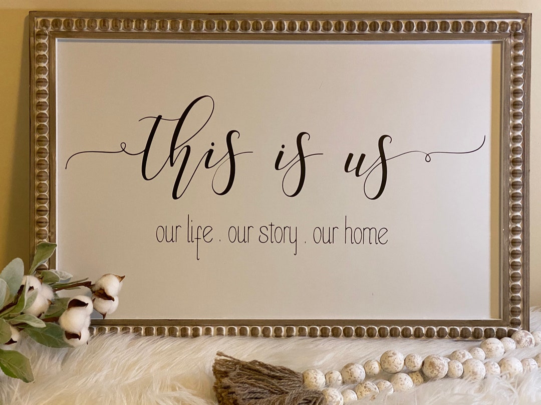 This is Us Wall Hanging Living Room Wall Decor Farmhouse Rustic Wall