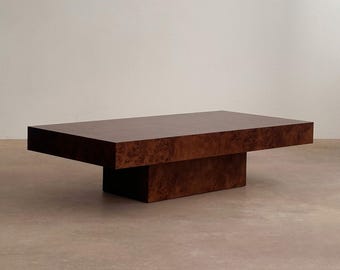 Handcrafted Natural Dark Poplar Burlwood Coffee Table H30 | W120 | D60 cm