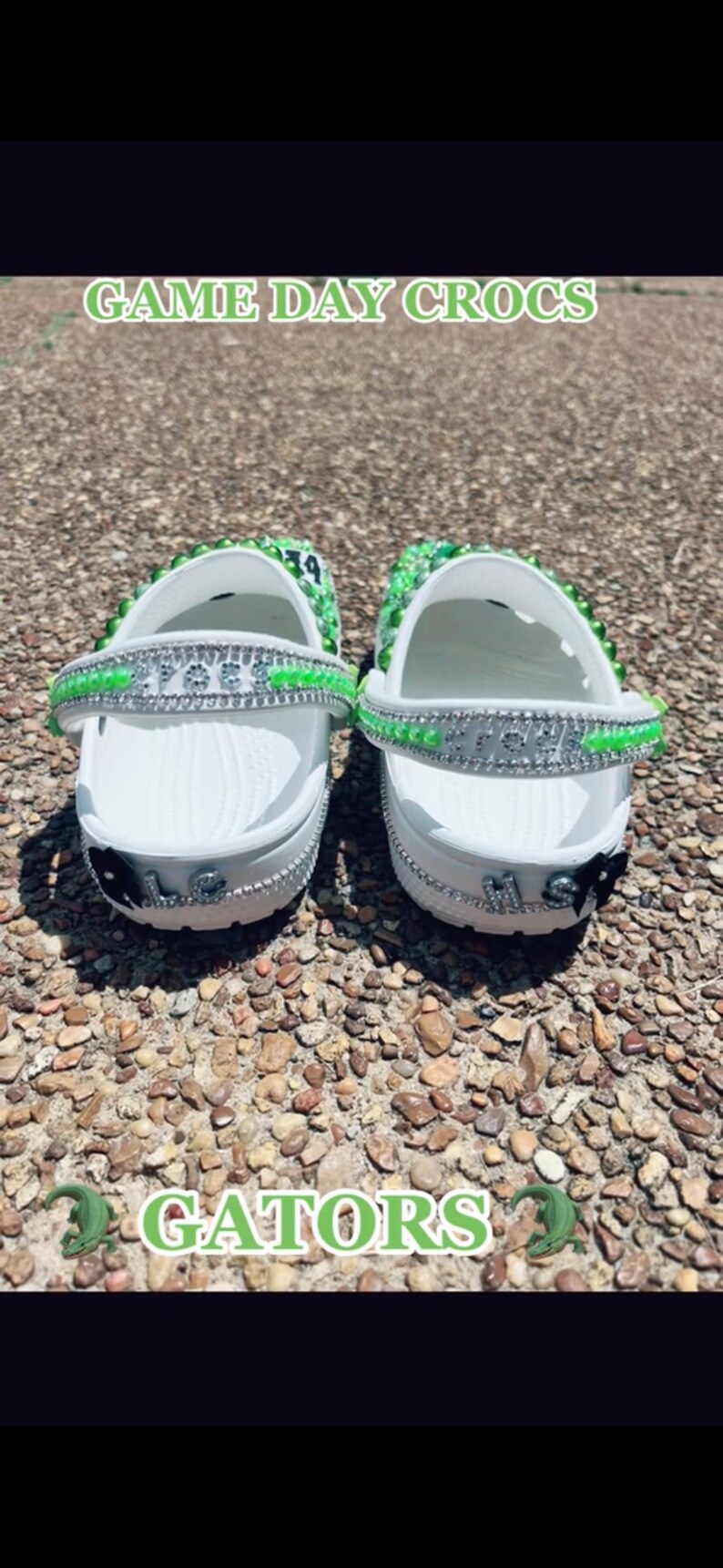 Custom School Color Bling Crocs – Rhinestone Spirit Wear Slides | Team ...