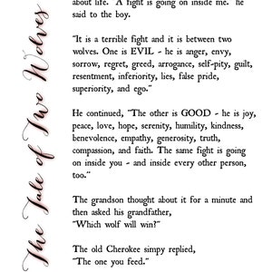 Märchen der zwei Wölfe Gedicht