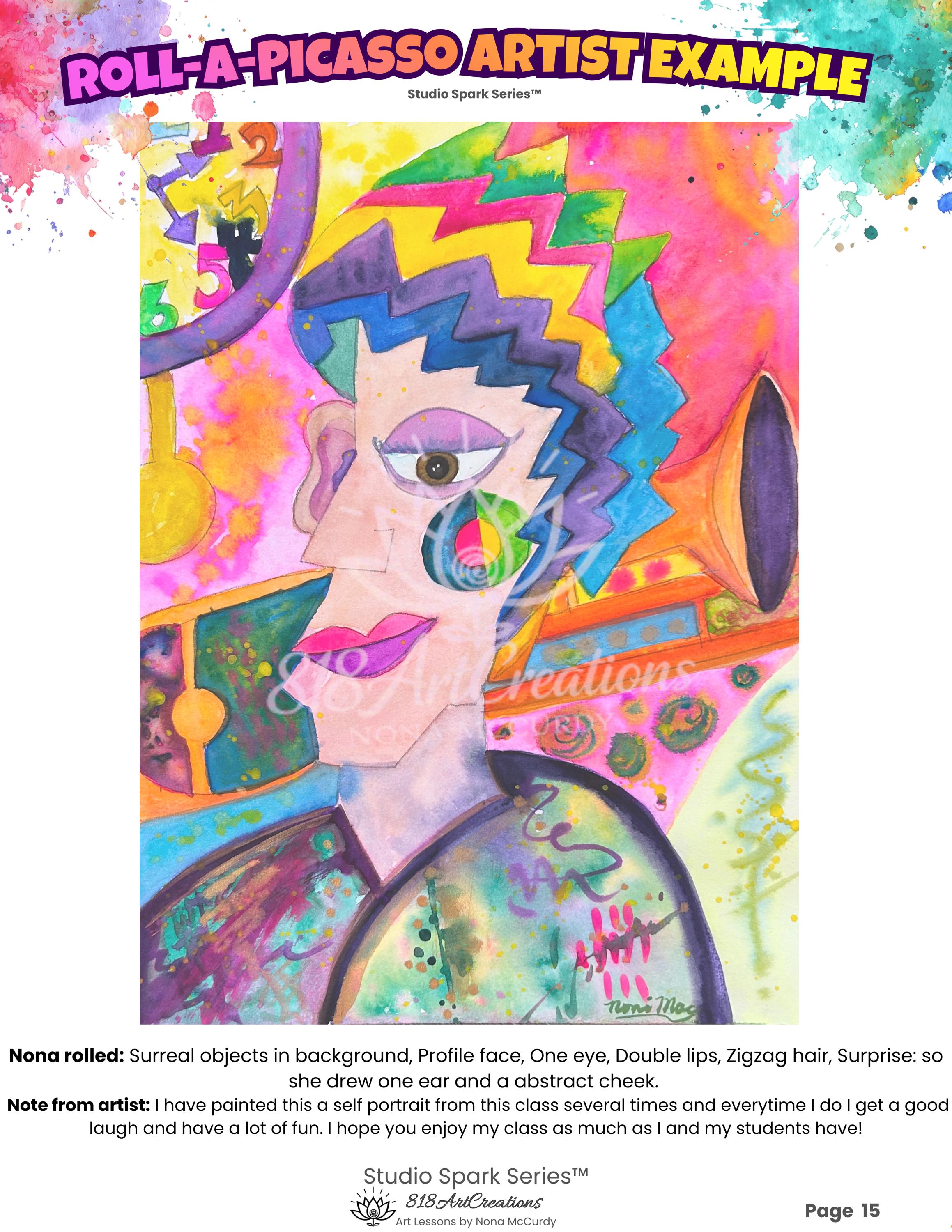 Picasso Art Lesson Printable | Cubism Drawing Game | Homeschool Art ...