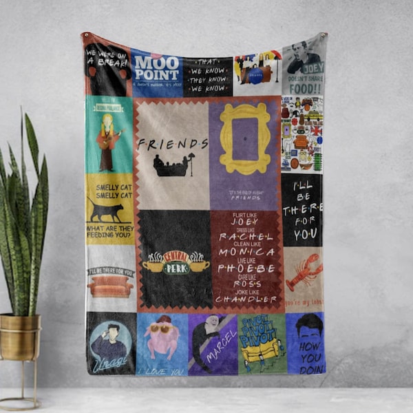 Friends Blanket Tv Show Etsy